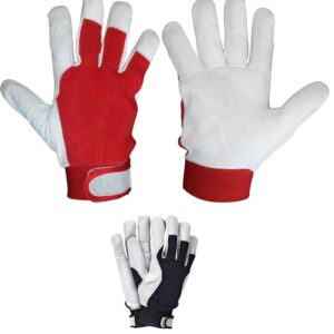 RĘKAWICE SKÓRA KOZIA, RZEP, SAFETICULT PRO, TECHNIK R.10 - 12 PAR - REK SKRLEV10