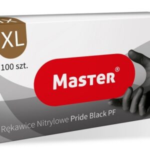 RĘKAWICE NITRYLOWE CZARNE MASTER PRIDE ROZMIAR XL - REK GU 4894